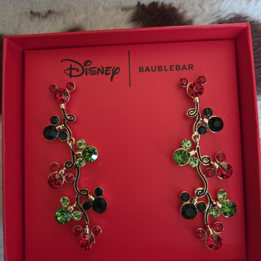 BaubleBar Disney Red and Green Crystal Earrings - Picture 1 of 3